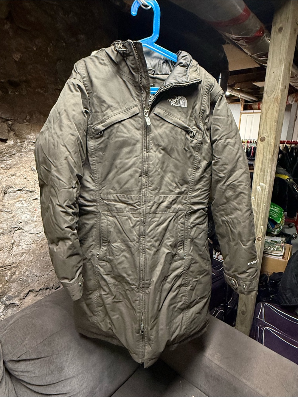 The North Face hooded long winter parka jacket Sz Xs